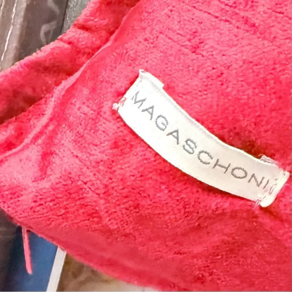 Magaschoni Red Velvet Holiday Accent Pillow